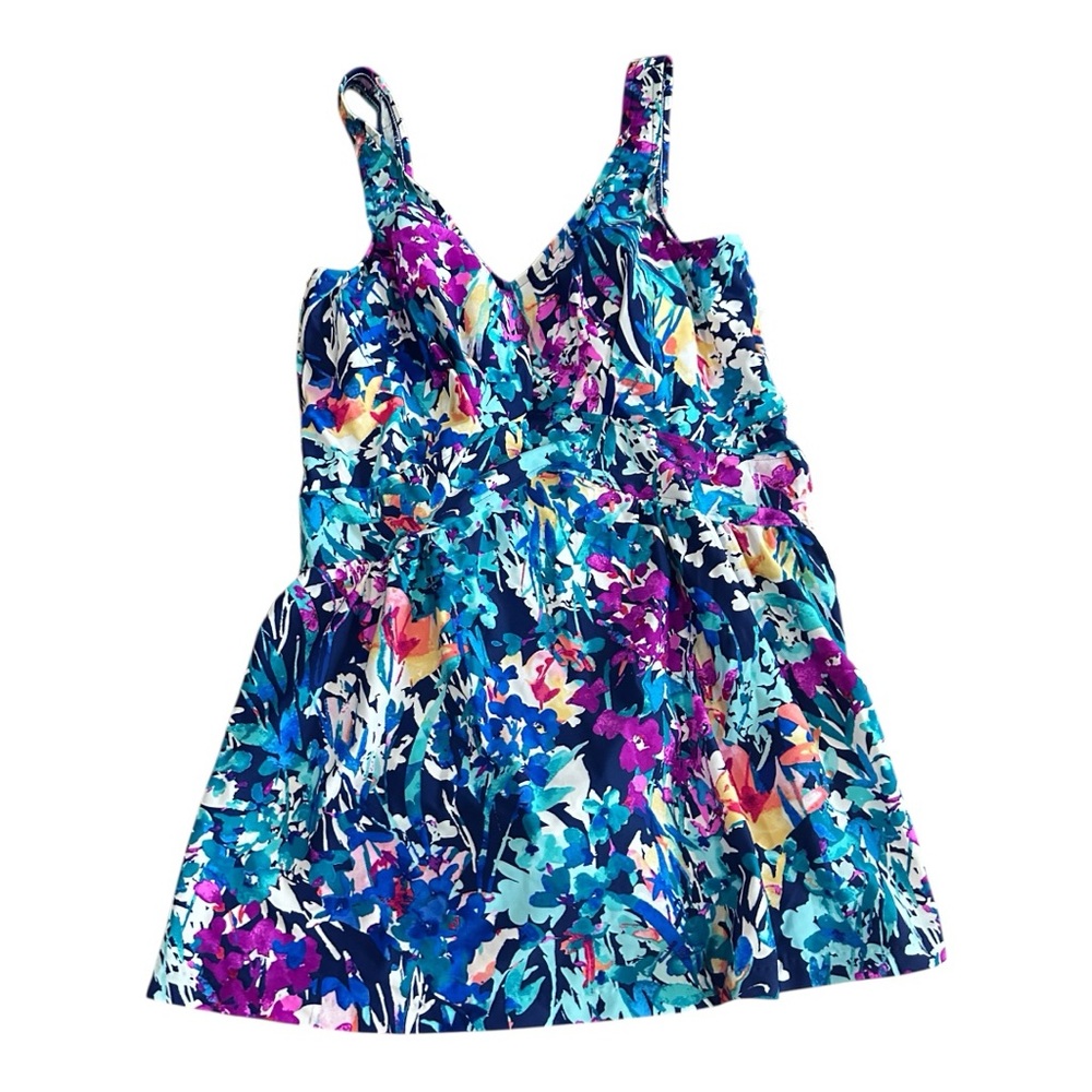 Azul Swim Dress One Piece Swimsuit Size 16